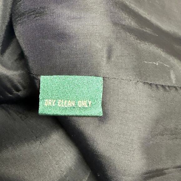 Vintage Lauren Ralph Lauren Blue Wool Blazer Jacket Size 14 Logo Double Breasted - Picture 8 of 8